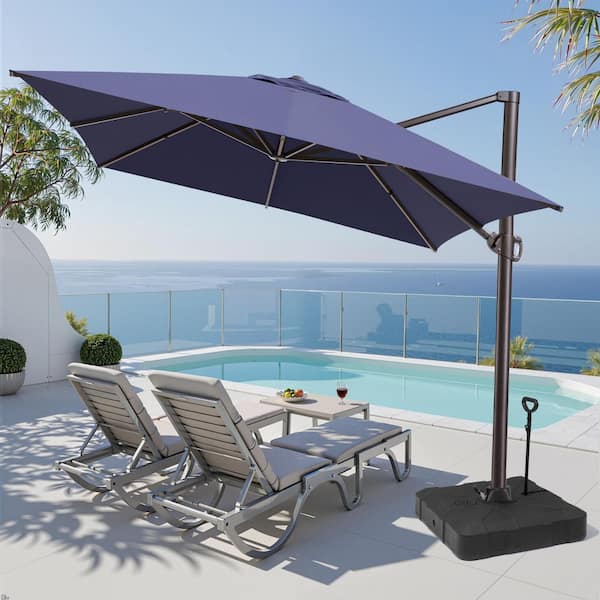 large windproof patio umbrellas PURPLE LEAF 10 FT Cantilever Umbrella Outdoor Umbrella, Offset Square Umbrella, Heavy Duty Hanging Outside for Patio, Pebble Grey : Patio, Lawn & Garden Purple Leaf Fabric Color PURPLE LEAF 10 ft. Square