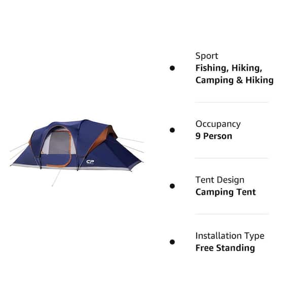 Zeus & Ruta 16 ft. x 9 ft. 9 -Person Dome Tents for Camping