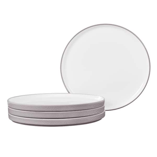 Noritake Colortex Stone Taupe 7.5 in. Porcelain Salad Plates, (Set of 4)