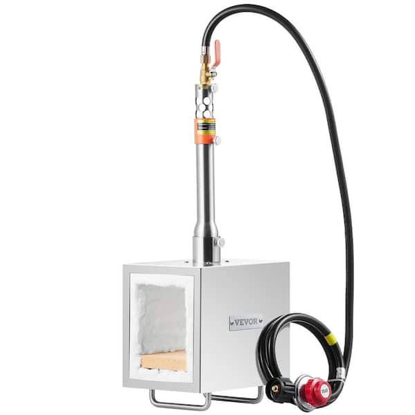 VEVOR Portable Propane Forge 1-Burner Farrier Forge 2,600°F Knife Metal Square, Fuel Type, Furnace with Natural Gas