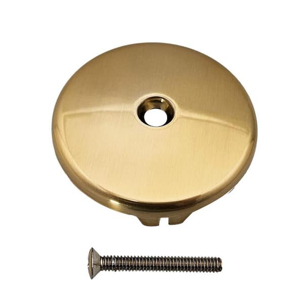 Westbrass A931K-62 Tip-Toe Bathtub Drain Plug Trim Set – 1-3/8" Fine Thread, Matte Black, With Overflow Plate
