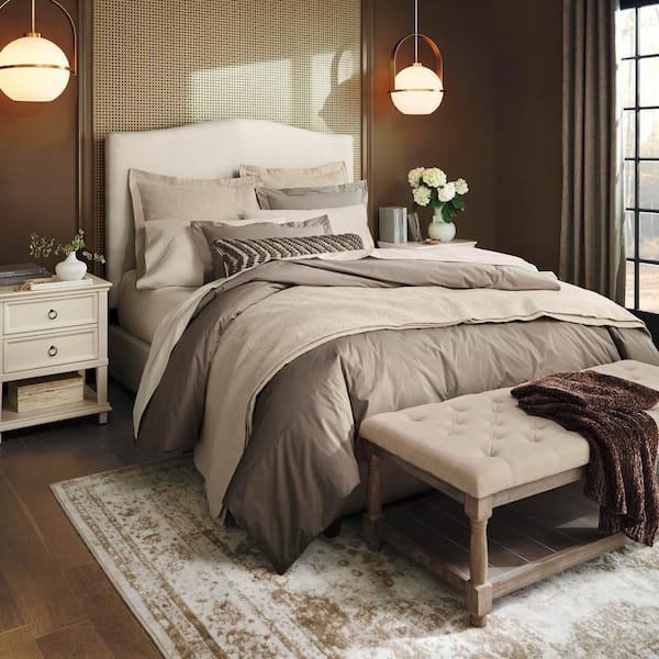 The Company Store Company Cotton Percale Mocha Solid Queen The Company Store Company Cotton Percale Mocha Solid Queen