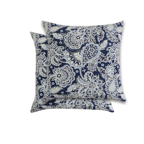 Reviews For Hampton Bay 18 In Leica Navy Square Outdoor Throw Pillow 2 Pack Pg 1 The Home Depot - Home Depot Patio Accent Pillows