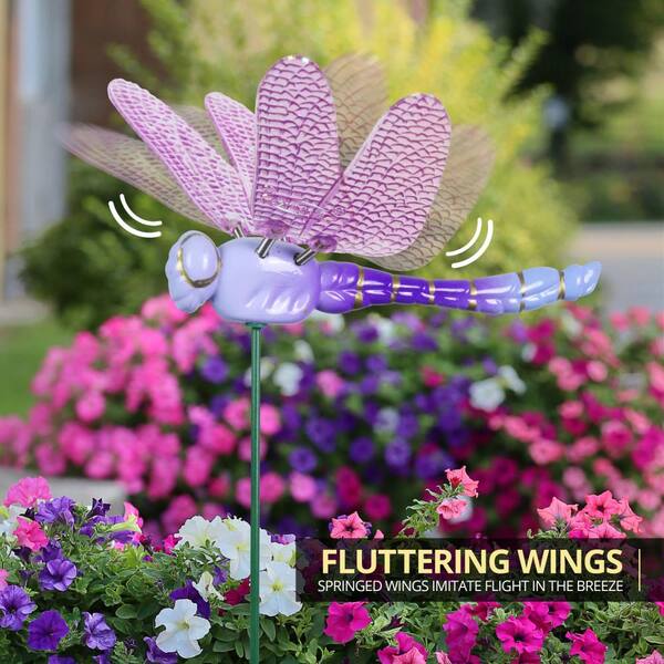 10Pcs 3D Dragonfly Garden Stakes - Artificial Insect Decor For Yard, Plant Pots & Lawn