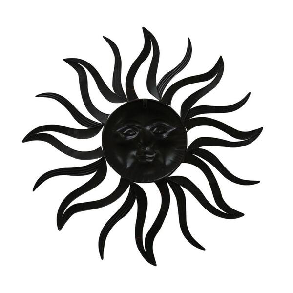 Benzara Smiling Metal Sun Wall Decor Bronze BM07981 The Home Depot