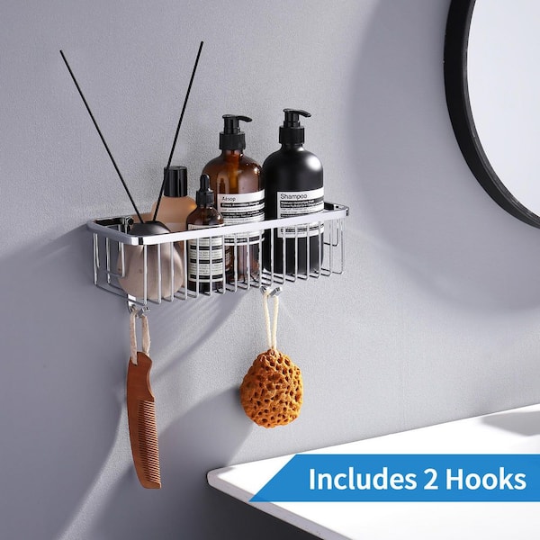 Wall Mounted Corner Shower Caddy Shower Basket in Polished Chrome