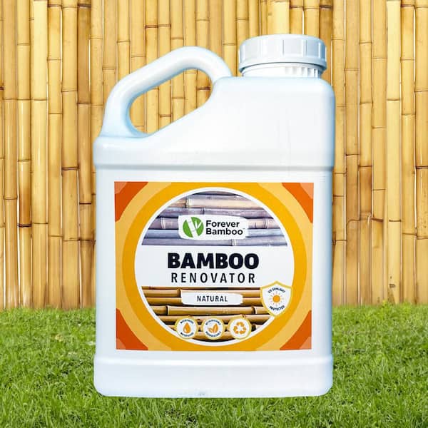 Eco-Friendly Bamboo Restoration Stain 1 Gal. Yellow/Gold Water-based UV Resistant Exterior Wood Sealer Stain