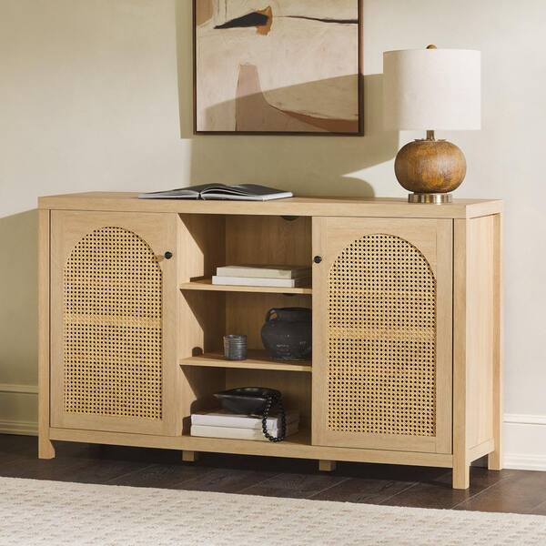 Furniture of America Garrett 31-in x 40-in Brown Rectangle Bar Cabinet