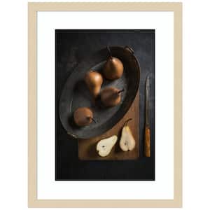 "Pears Still Life" by Diana Popescu 1-Piece Wood Framed Giclee Food Art Print 16 in. x 21 in.