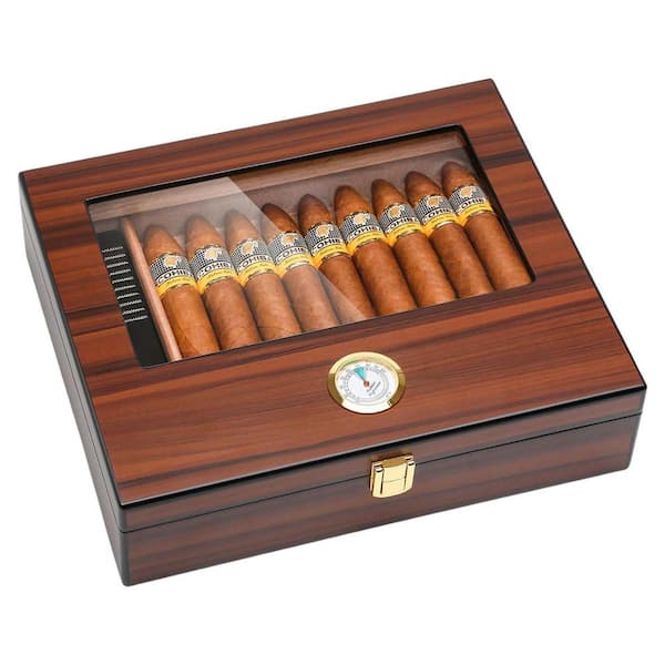 tobacco humidifiers MUXIANG Pipe Jar Tin Can Stainless Steel Cigar Humiditor with Hygrometer & Humidifier CG0009 (Small) : Health & Household top humidors SEMKONT Travel Cigar Tube with