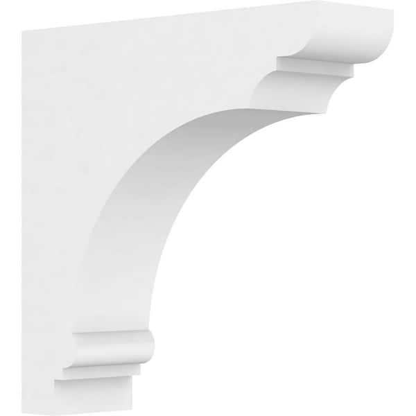 Ekena Millwork 2 in. x 7 in. x 7 in. Standard Hughes Unfinsihed Architectural Grade PVC Bracket