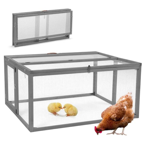 COZIWOW 45 in. L Chicken Coop Rabbit Hutch with Openable Roof