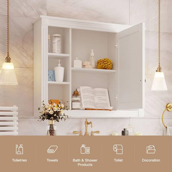 Siavonce 16.3 in. W x 35 in. D x 28.7 in. H Wall Mounted, Medicine