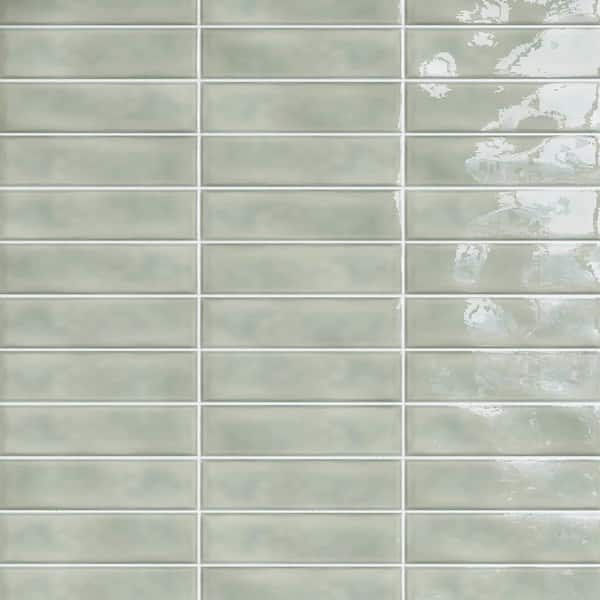 Sierra Fern Green 2.95 in. X 11.81 in. Glossy Ceramic Subway Wall Tile (10.76 sq. ft. /Case)