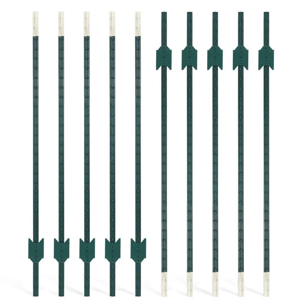 1. 4 in. x 84 in. Green Steel T-Post with T-Channel and Anchor Plate (10-Pack) price history on PriceWatchPro