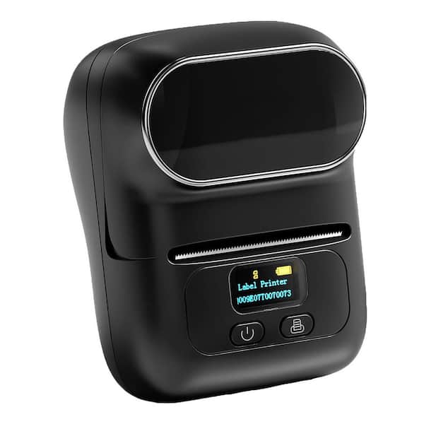 Portable Bluetooth Thermal Label Maker Printer Black for Address Barcode Clothing Mailing Stickers (1-Piece)