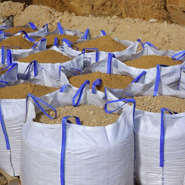 Durasack 200 gal. Heavy-Duty Trash Bag Builder's Bulk Bag White Outdoor Polypropylene Construction with Flap Top