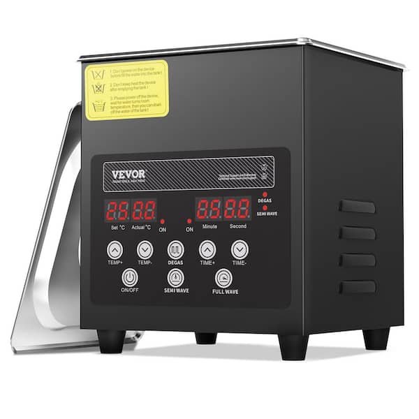 VEVOR 2 L Ultrasonic Machine, 60 W Digital Ultrasonic Cleaning Machine with Upgraded Degassing 67.6 oz. Jewelry Machine