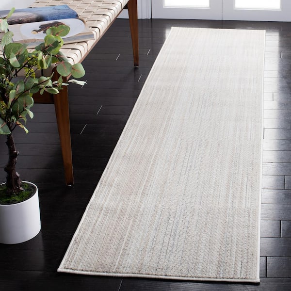 Herat 2 ft. x 6 ft. Ivory/Beige Solid Color Runner Rug