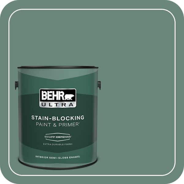 BEHR ULTRA 1 gal. #S420-5 Sycamore Grove Extra Durable Semi-Gloss Enamel Interior Paint & Primer
