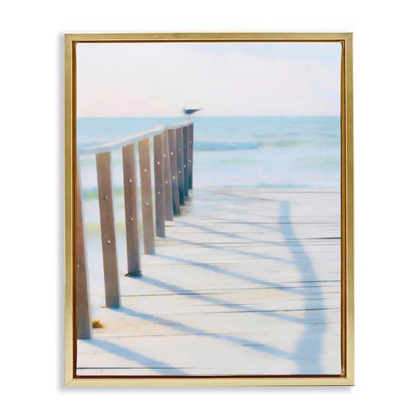 Stupell Industries Perched For Best View by Graffi tee Studios Gold Floater Frame Coastal Graphic Art Print 31 in. x 25 in.