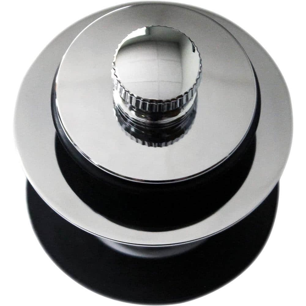 Polished Chrome Round Twist & Close Bathtub Drain Plug