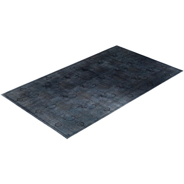 Overdyed Gray 10 ft. x 18 ft. Solid Wool Indoor Area Rug
