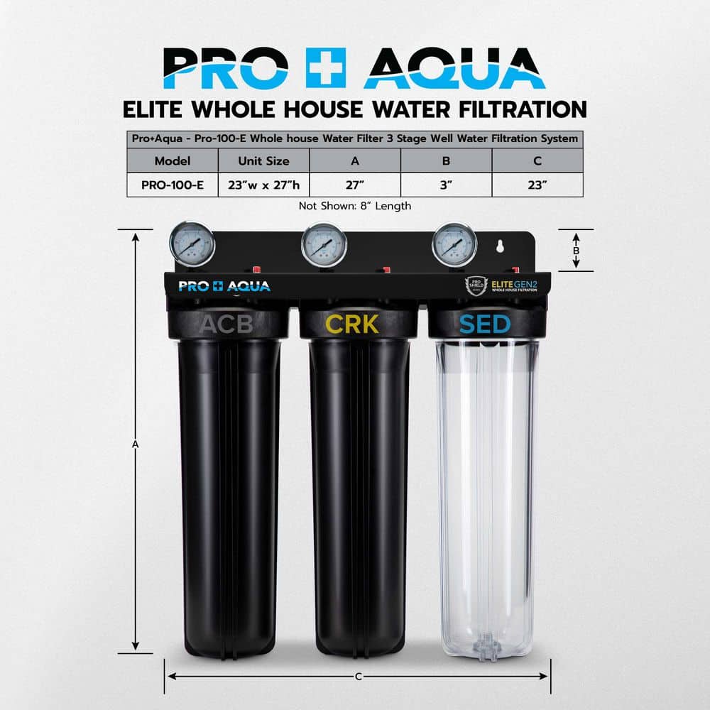 Pro Aqua Elite Triple-Stage Whole House Water Filtration System