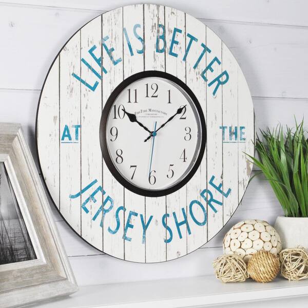 FirsTime 15.5 in. Jersey Shore Wall Clock