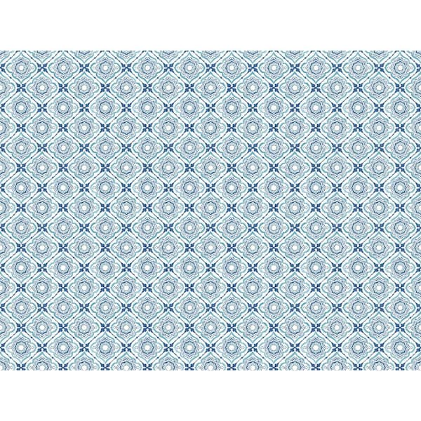 York Wallcoverings Zellige Tile Blue Paper Strippable Roll (Covers 60.75 sq. ft.)