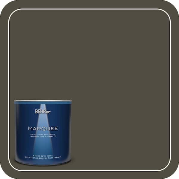 BEHR MARQUEE 1 qt. #S-H-760 Olive Leaf Satin Enamel Interior Paint & Primer