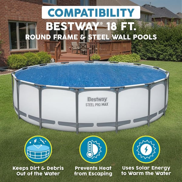 Flowclear 18' Round Solar Pool Cover for Above Ground Pools (Cover Only)