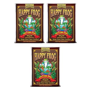 Happy Frog 2 cu. ft. pH Adjusted Garden Potting Soil Bag, (3-Pack)