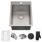 Pax Drop-In Stainless Steel 15in. 1-Hole Single Bowl Kitchen Sink