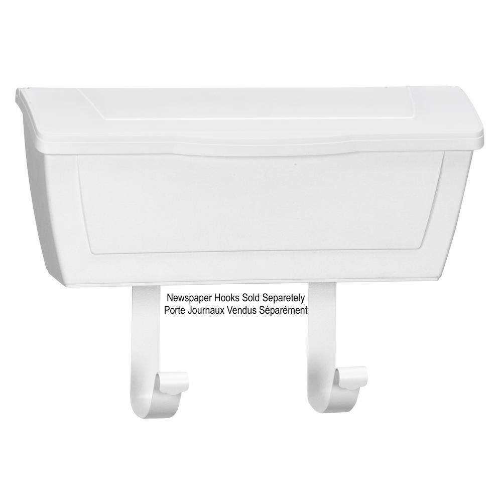White Lockable Wall Mounted Plastic Mailbox