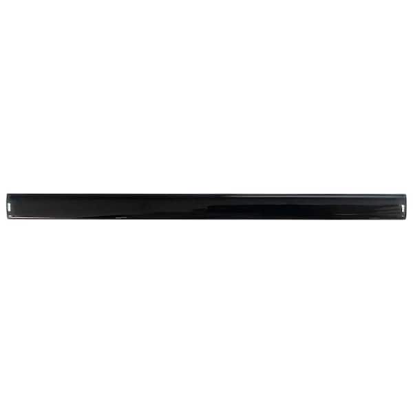 Nero Listelo 3/8 in. x 5-7/8 in. Glossy Ceramic Wall Tile Trim