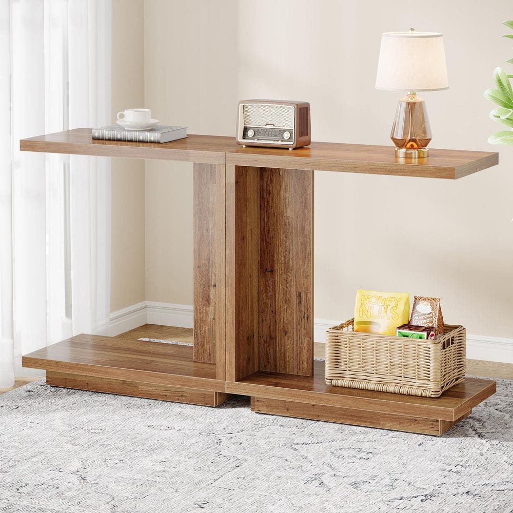 よよようたセカンドテーブル(BK)1200mm×300mm BYBLIGHT Kerlin 23.6 in. W Brown Wood Coffee End Side Table 2