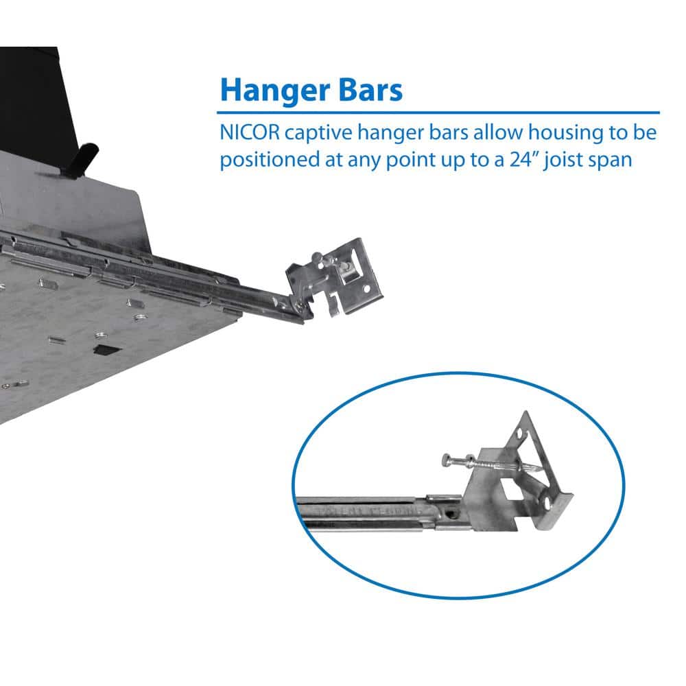4'' IC Rated Fire-Rated Recessed Lighting Housing for New Construction