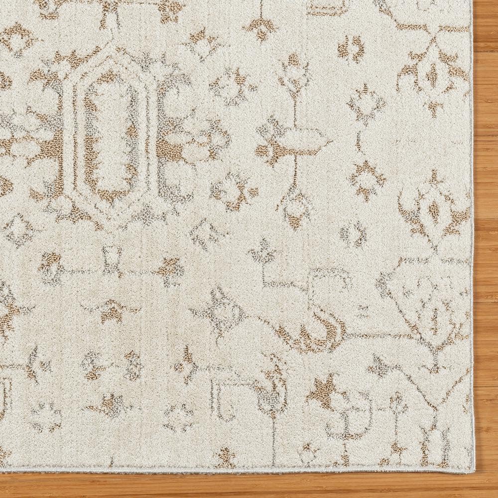 Joeri Cream Tufted Rectangular 5' x 7' Synthetic Area Rug