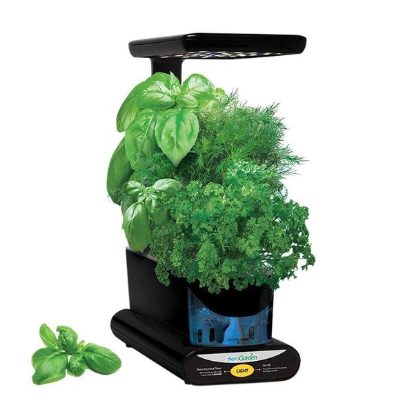 AeroGarden Black Plastic Sprout LED with Gourmet Herbs Seed Pod Kit