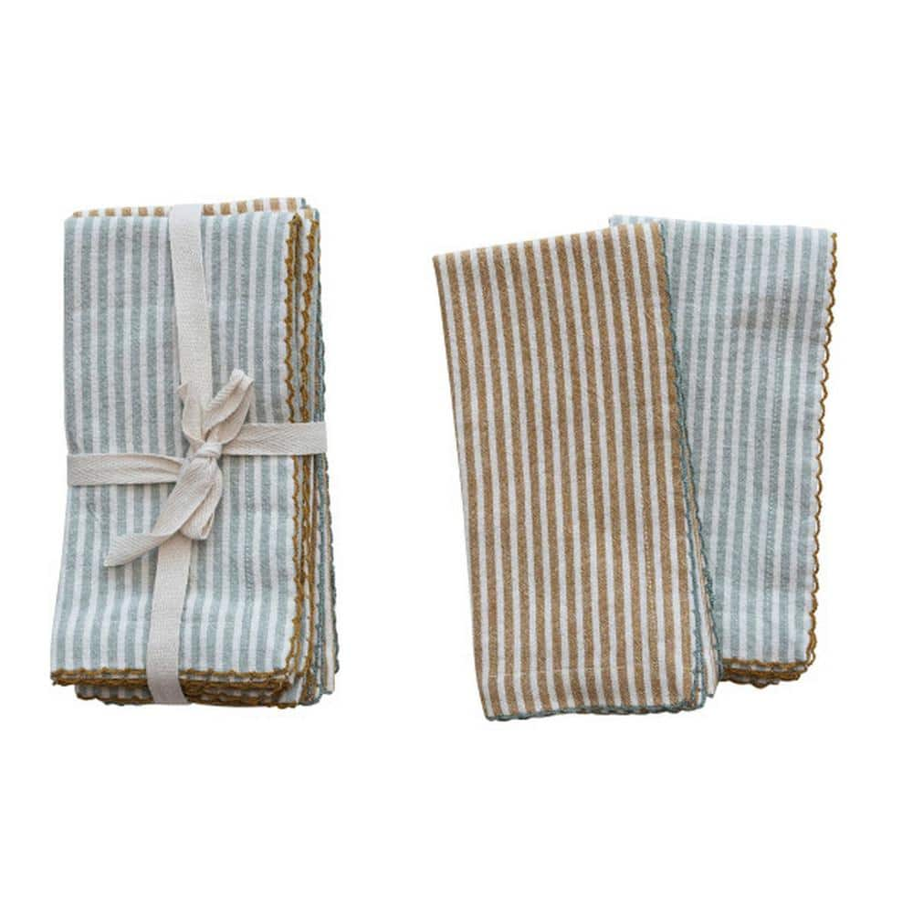 Two-Sided Cotton Double Cloth Napkins, Set of 4 – The Riviera