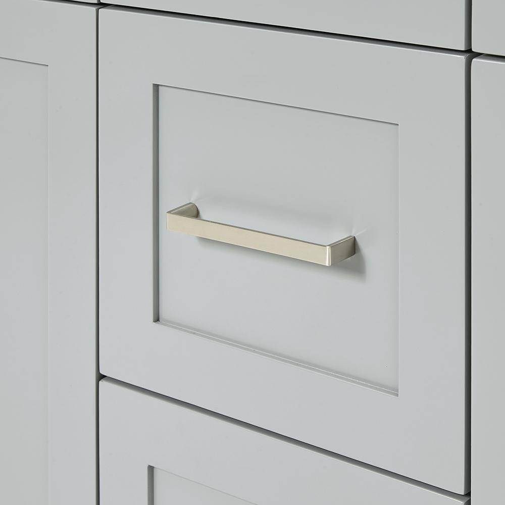 Hamlet 61" Grey Double Basin Vanity with White Quartz Top