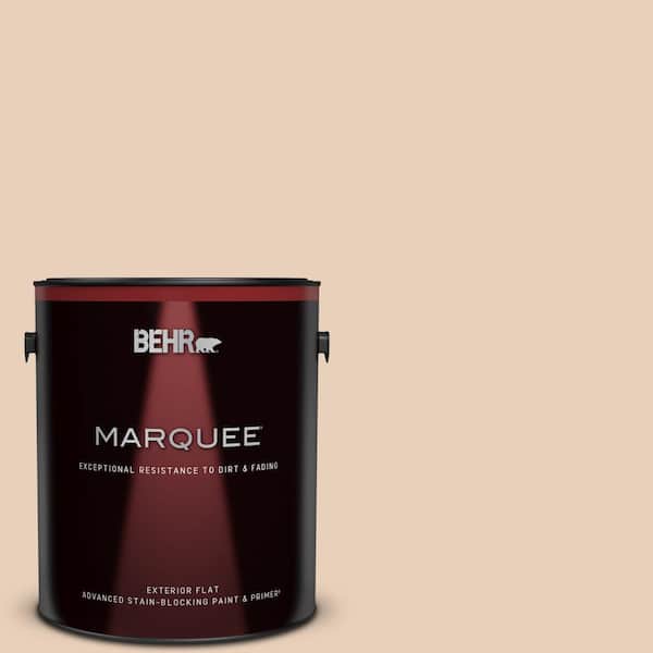 BEHR MARQUEE 1 gal. #S230-1 Buff Tone Flat Exterior Paint & Primer