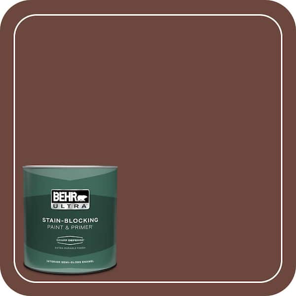 BEHR ULTRA 1 qt. #ECC-42-3 Deep Cherrywood Extra Durable Semi-Gloss Enamel Interior Paint & Primer