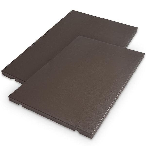 Heavy Duty Spa Pad Hot Tub Connectable 32" x 48", Brown (2 Pack)