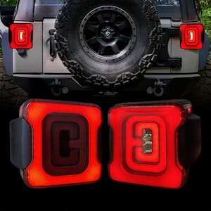 Smoked Tail Lights Compatible with 07-18 Jeep Wrangler JK/JKU
