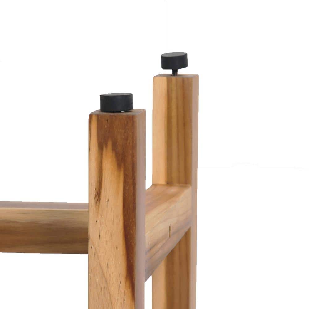 EcoDecors EarthyTeak 30" Solid Teak Wood Shower Bench