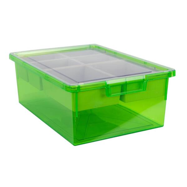 StorSystem Bin/ Tote/ Tray Divider Kit - Double Depth 6 in. Bin in Neon Green - 1 pack