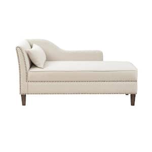 Brett Ivory Polyesyer Accent Chaise Lounge