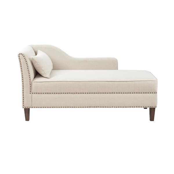 Madison Park Brett Ivory Polyesyer Accent Chaise Lounge